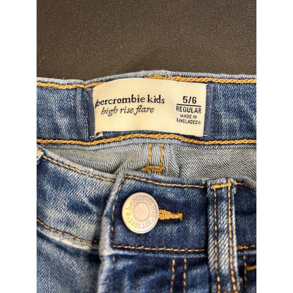 ABERCROMBIE KIDS Girls High Rise Flare Jeans / Size: 5-6 Regular - Picture 3 of 11